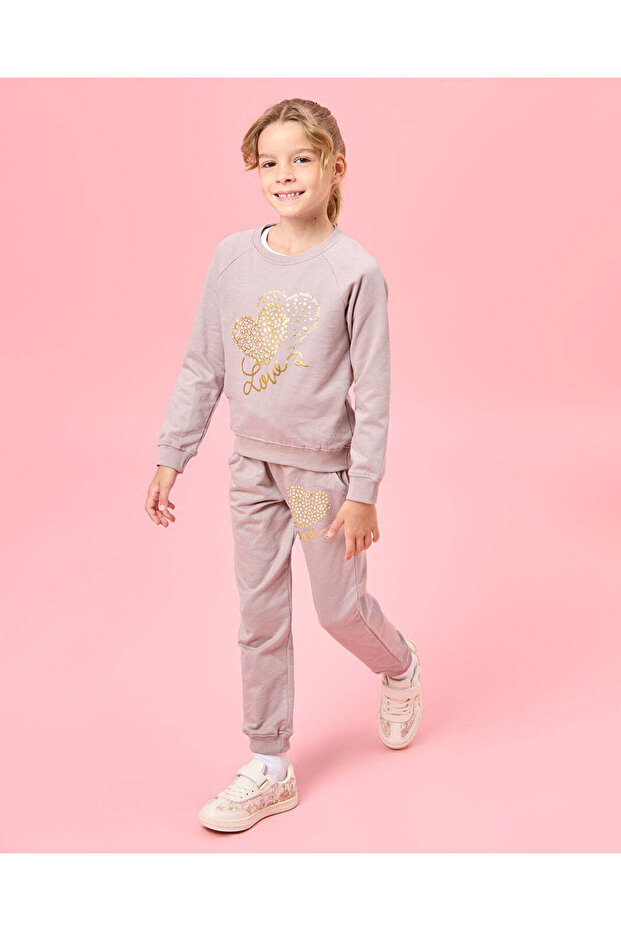 Girls Beige Basic Track Pants - 5
