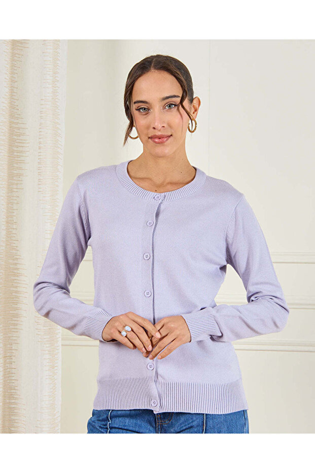 كارديجان نسائي برقبة دائرية - 1