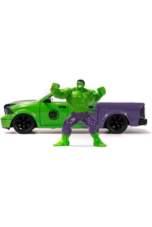 Oyuncak Jada Marvel Hulk 2014 Ram 1500 1:24 Model Araba - 3