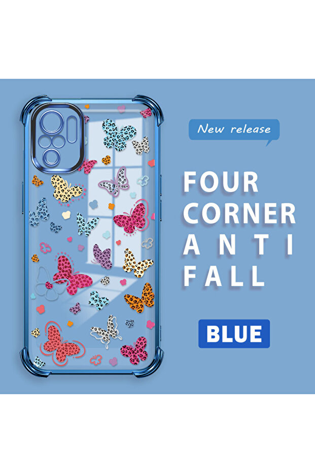 حافظة حماية من السيليكون الشفاف المتوافقة مع هاتف Xiaomi Redmi Note 10S بأنماط الفراشة - 3