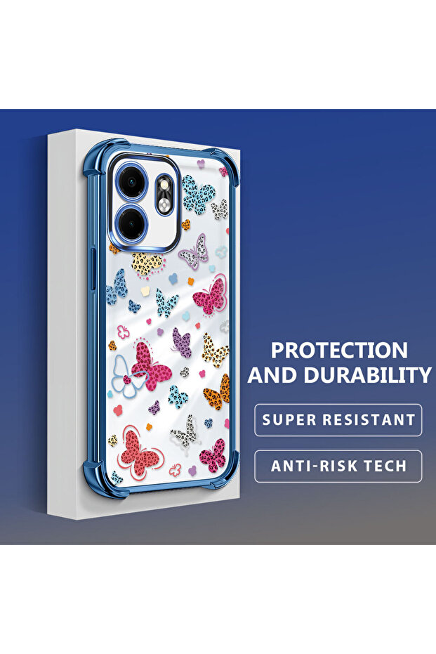 حافظة حماية من السيليكون الشفاف المتوافقة مع Infinix Smart 9 بأنماط الفراشة - 4