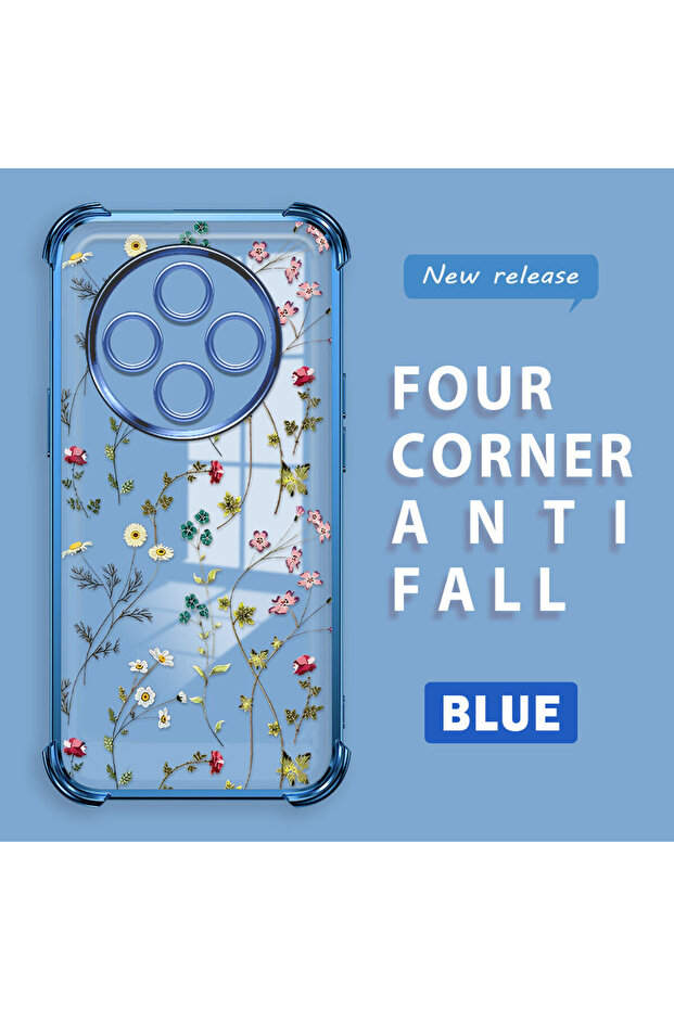 حافظة حماية من السيليكون الشفاف المتوافقة مع Xiaomi Redmi A4 بأنماط زهور - 1