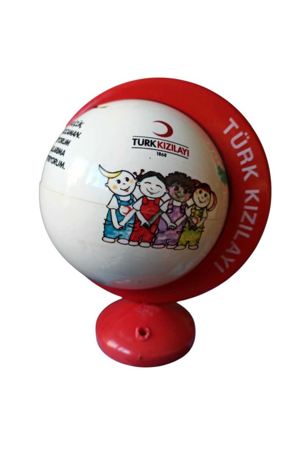 Vintage Turkish Kızılayı-Ziraat Bank World Piggy Bank & 16 cm