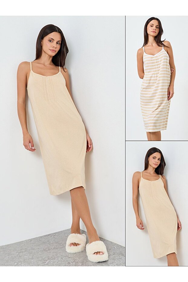 Pack of 2 - Women Striped Slipdress