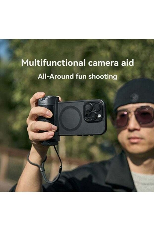 Phone Camera Grip | Bluetooth Mobile Phone Handle Holder with Detachable Remote | Selfie & V