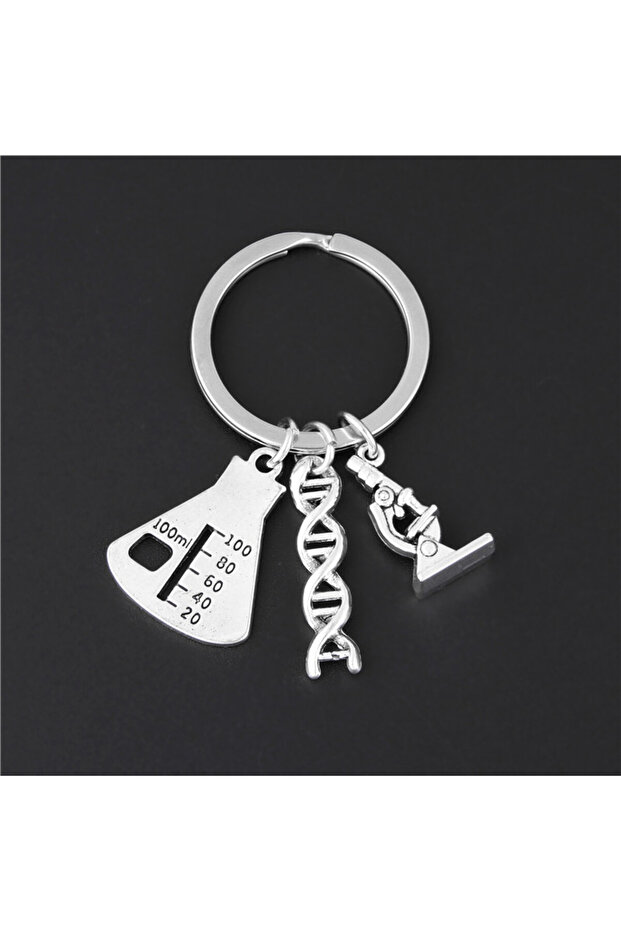 E2699 قطعة واحدة، سلسلة مفاتيح مجهر كيميائي جزيئي DNA، جهاز تجارب مجهرية، حلقة مفاتيح للطلاب