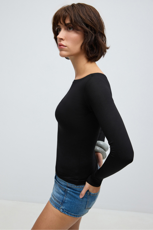 Pearl Kayık Yaka Basic - 5