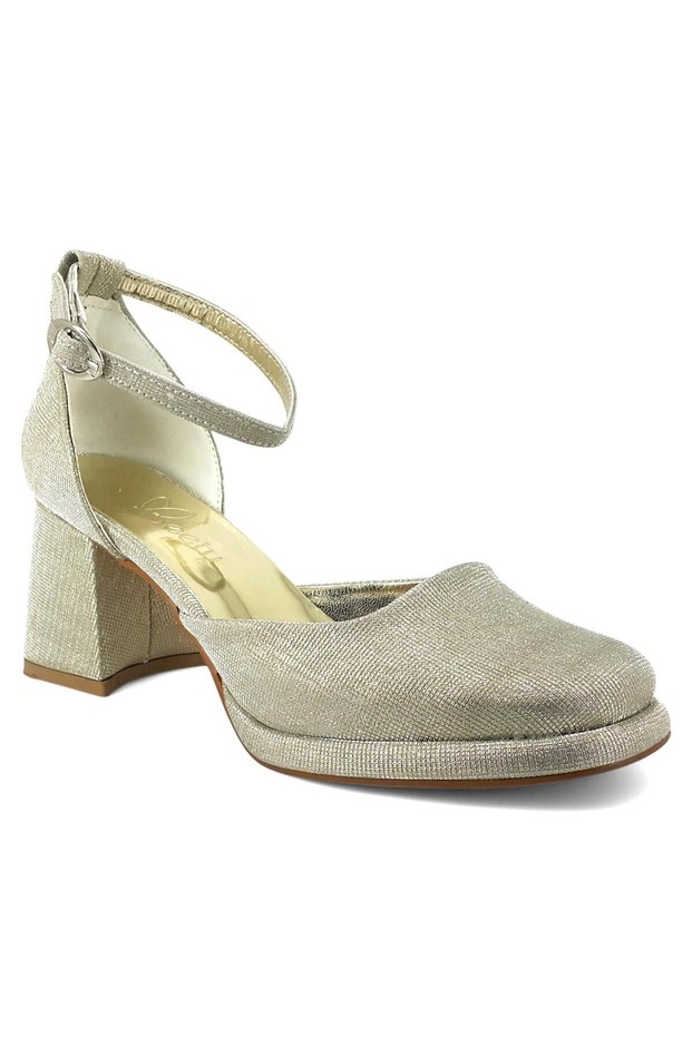 425 25Ya Women's Evening Dress Shoes Gold