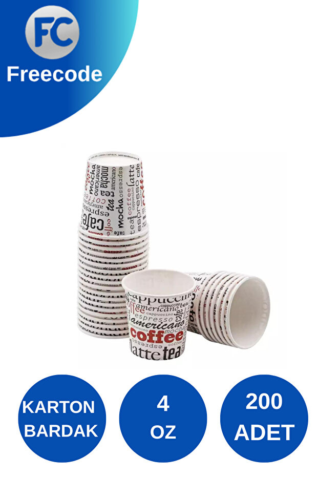 Karton Bardak 4 Oz Kahve-Espresso Bardağı 200 Adet - 1