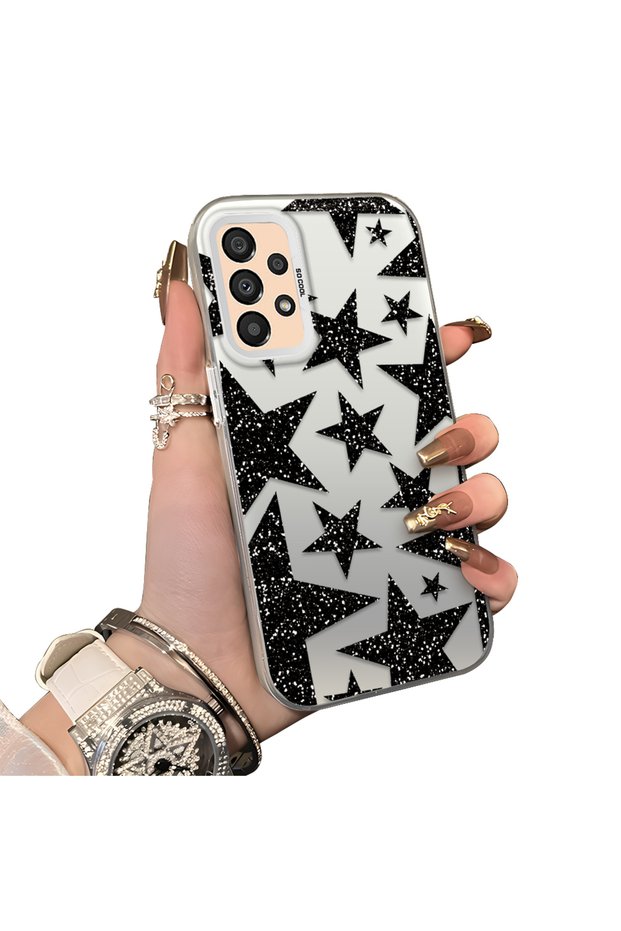 Samsung Galaxy A33 5g Compatible Silicone Edge Hard Back Anti-Fall Case Star Patterns