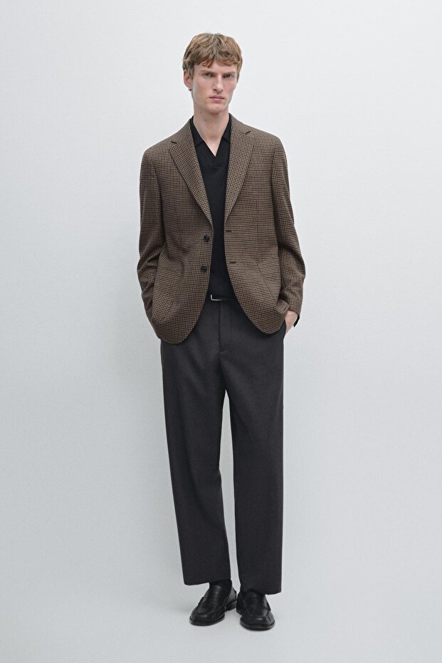 Yünlü blazer ceket - 1