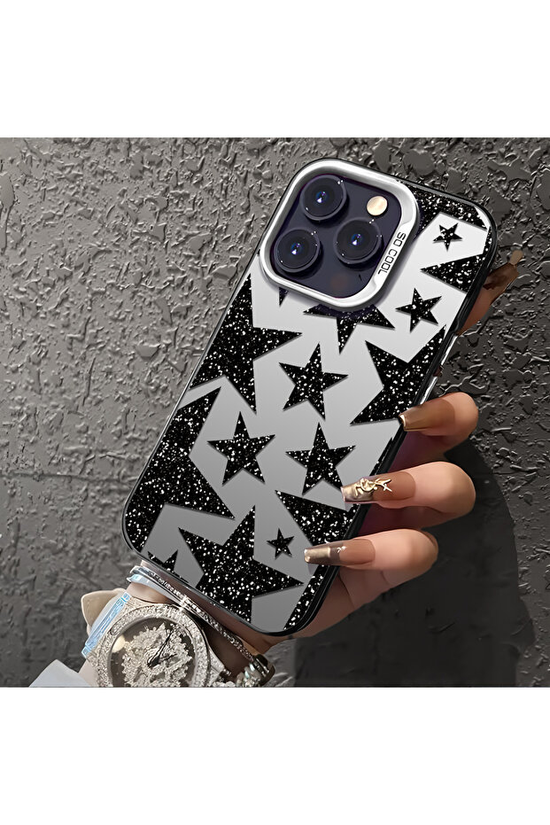 حافظة مضادة للسقوط من السيليكون المتوافقة مع Poco C65، بأنماط نجمية - 6