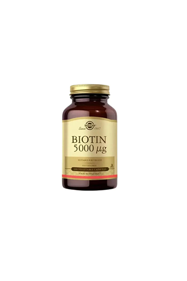 Biotin 5000 mcg 100 Bitkisel Kapsül - 1