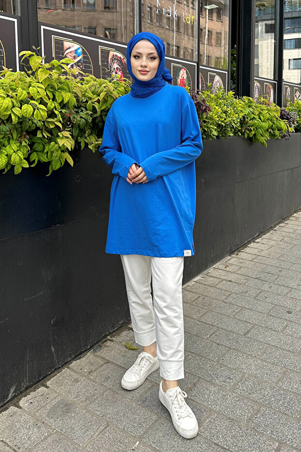 Basic Of Oven Sweat - Mavi - 4