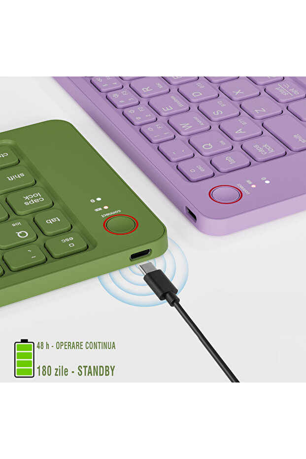 Portable, ultra-thin wireless keyboard with IOS, Android, Windows phone/tablet support - 3