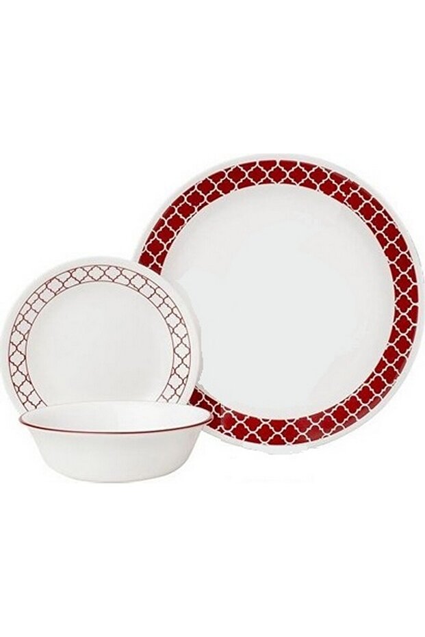 Dinner Set Crimson Trellis 18pcs