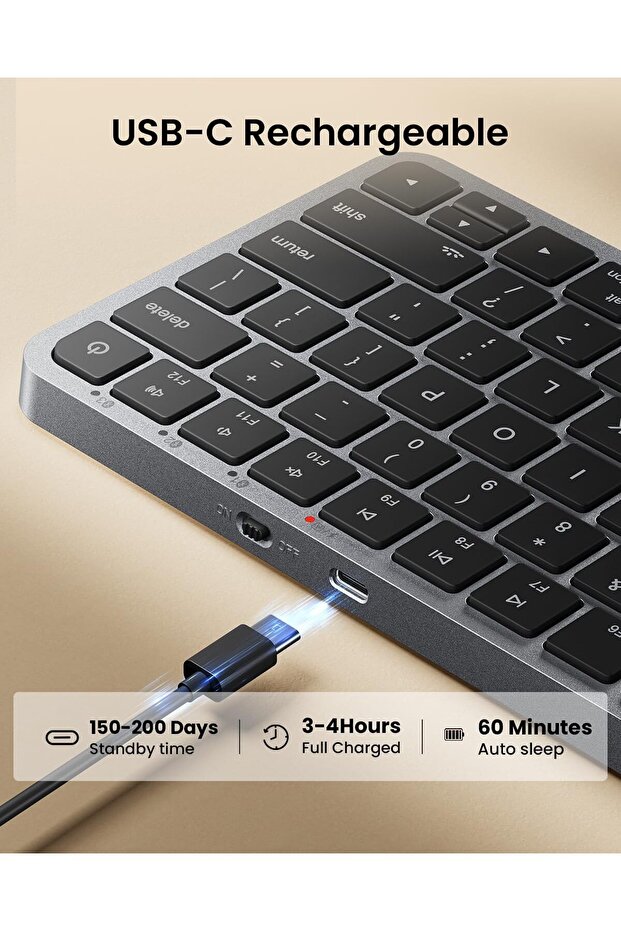 Backlit Compact Wireless Keyboard for Mac, K90-A - 5
