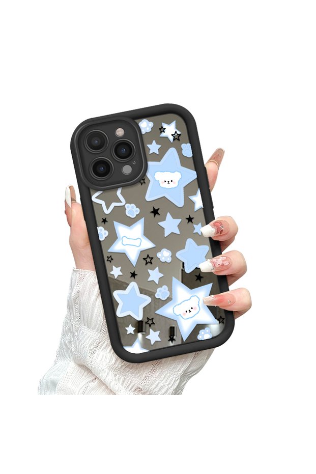 iPhone 14 Pro Max Compatible Phone Case Star Mirror Anti-Drop Silicone Case