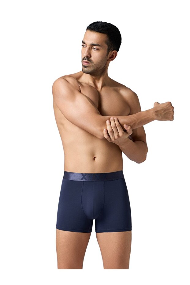 شورت رجالي مطاطي بلون موحد - سريع الجفاف 8 مرات - 4