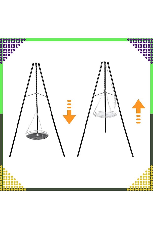 Grătar trepied pentru grădină - 2