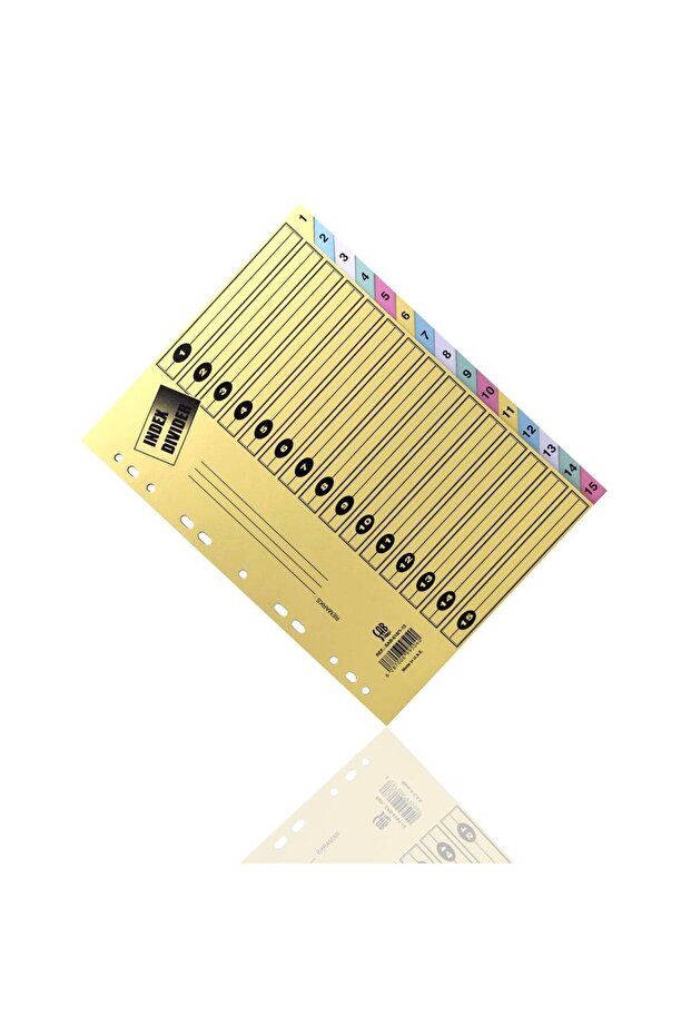 Separators Bristol - A4 Size - 15 Colored - 2