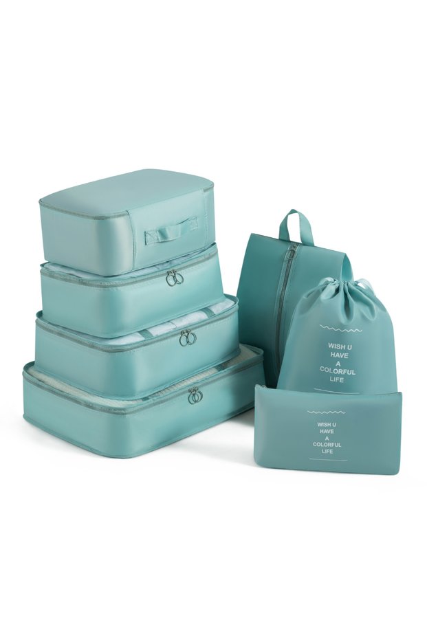 7-Piece Travel Packing Cube Set – Durable Luggage Organizers with Heavy-Duty Zippers