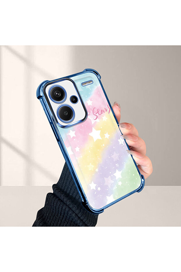 حافظة حماية من السيليكون الشفاف المتوافقة مع هاتف Xiaomi Redmi Note 13 Pro Plus 5G بأنماط قوس قزح - 1