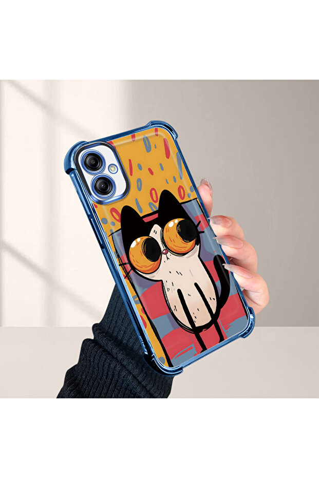 حافظة حماية من السيليكون الشفاف المتوافقة مع هاتف Samsung Galaxy A04e بأنماط القطط الصغيرة - 4