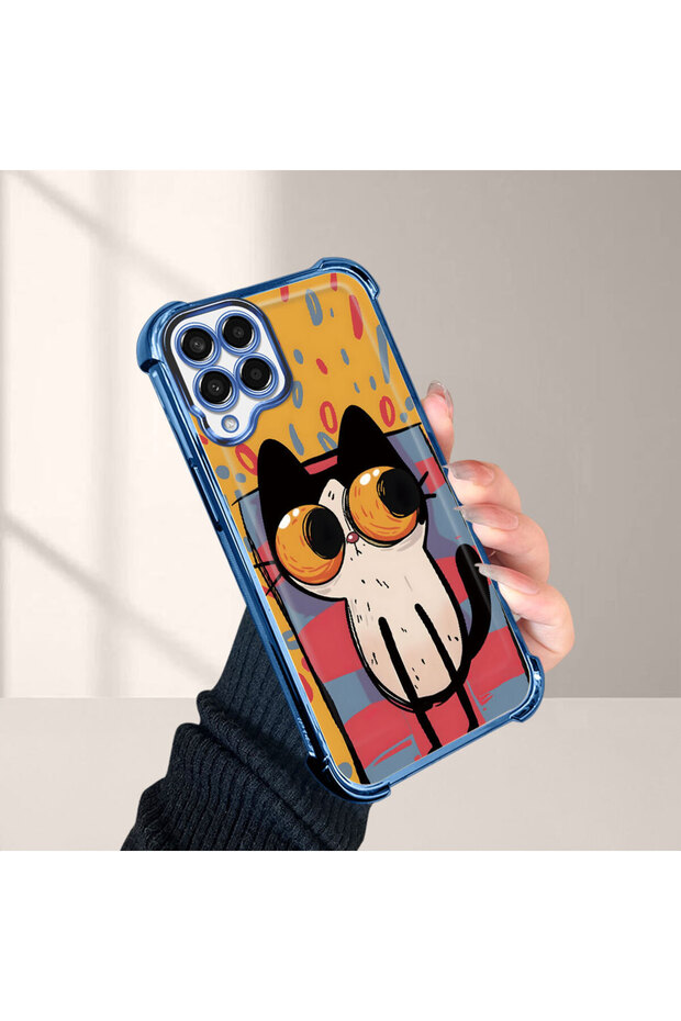 حافظة حماية من السيليكون الشفاف المتوافقة مع هاتف Samsung Galaxy M33 بأنماط القطط الصغيرة - 4