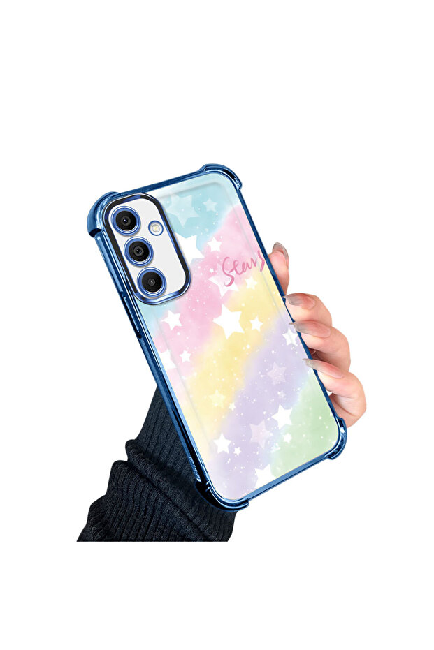 حافظة حماية من السيليكون الشفاف المتوافقة مع هاتف Samsung Galaxy A16 بأنماط قوس قزح - 3