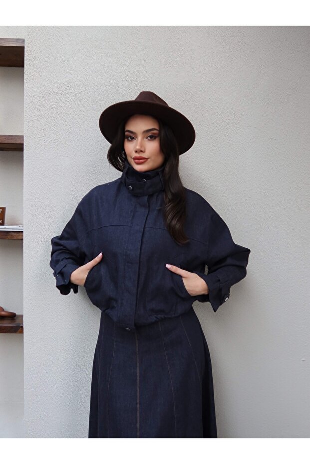 Bomber Denim Ceket - 1