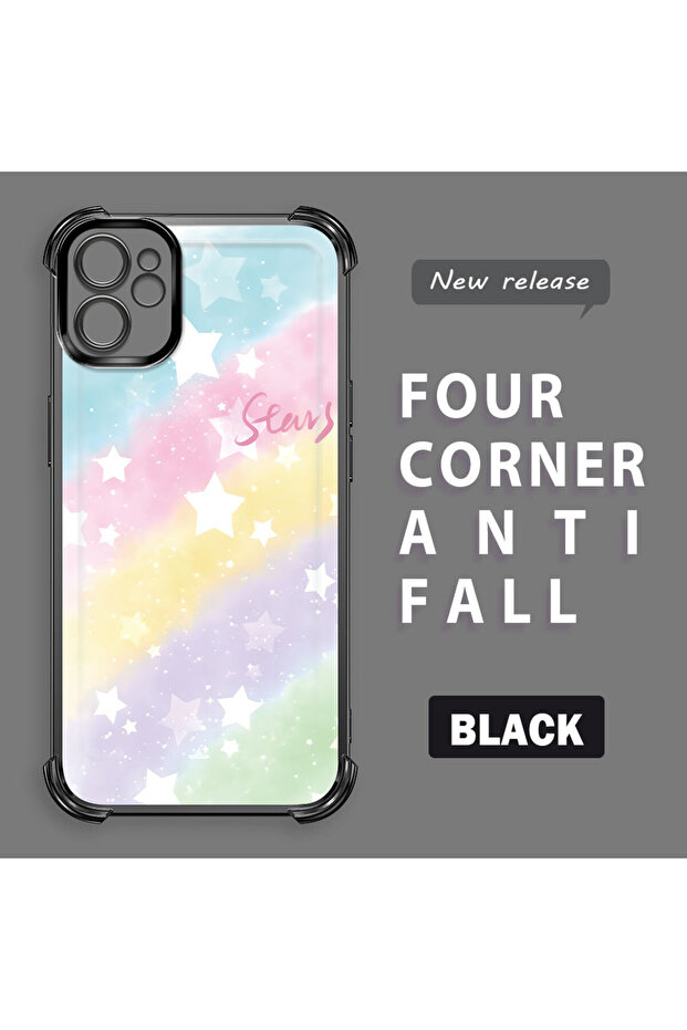 حافظة حماية من السيليكون الشفاف المتوافقة مع iPhone 11 بأنماط قوس قزح - 3