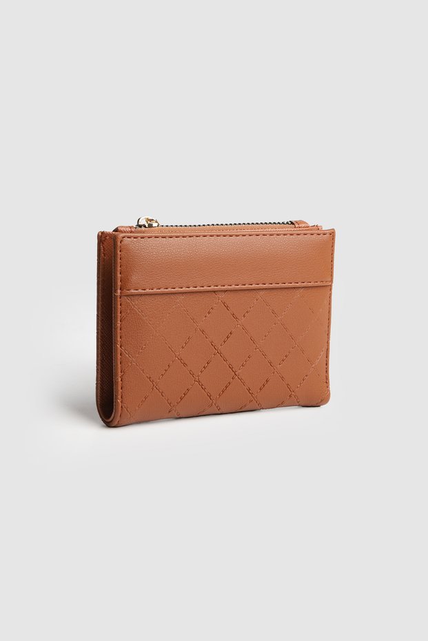 La'Graccio Paris Women's Brase Shiny Handy Wallet Brown
