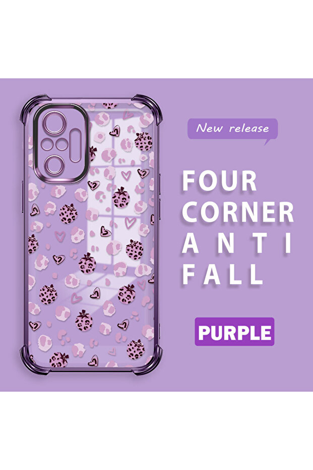 حافظة حماية من السيليكون الشفاف المتوافقة مع هاتف Xiaomi Redmi Note 10 Pro، بأنماط الفراولة - 1