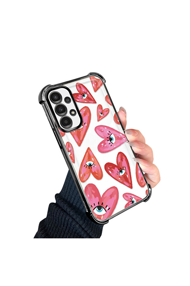 حافظة حماية من السيليكون الشفاف المتوافقة مع هاتف سامسونج جالاكسي A13 بنمط العين الشريرة - 2