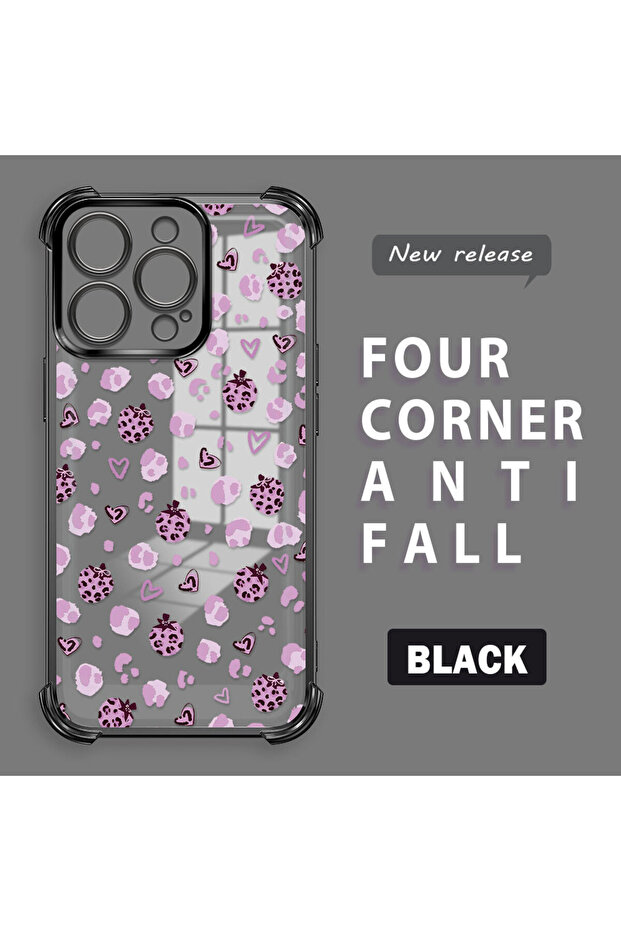 حافظة واقية من السيليكون الشفاف المتوافقة مع هاتف iPhone 16 Pro بأنماط الفراولة - 1