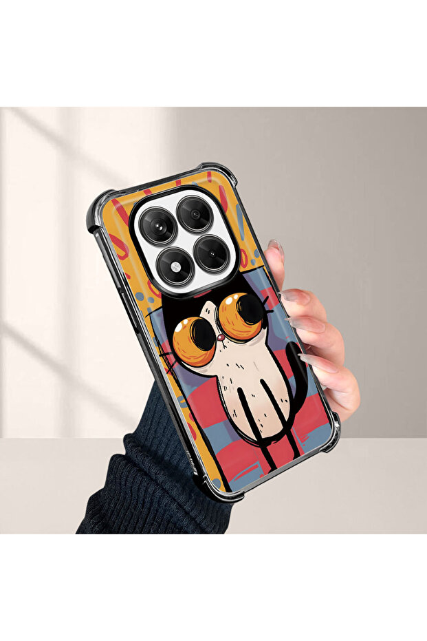 حافظة حماية من السيليكون الشفاف المتوافقة مع هاتف Xiaomi Redmi Note 14 Pro 4G بأنماط القطط الصغيرة - 4