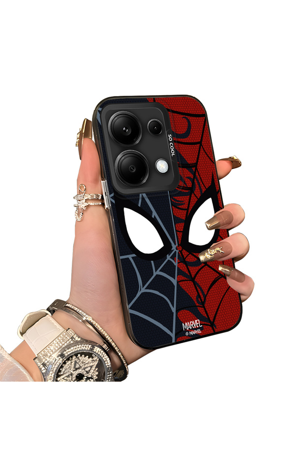 Xiaomi Redmi Note 13 Pro 4g Compatible Silicone Edge Hard Back Anti-Fall Case Spiderman Patterns
