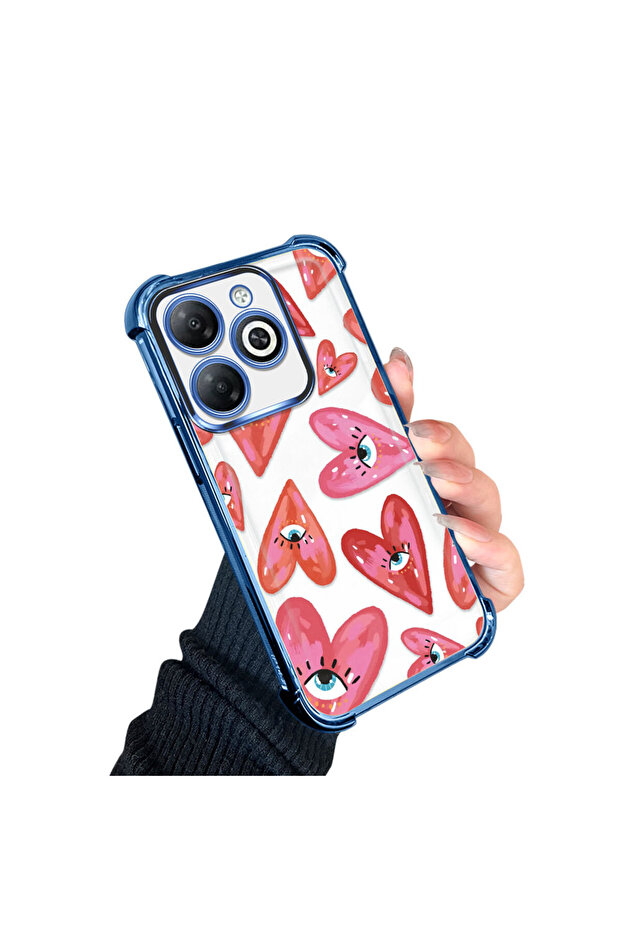 حافظة حماية شفافة من السيليكون متوافقة مع تكنو سبارك 20/20C بنمط العين الشريرة - 2