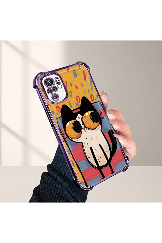 حافظة واقية من السيليكون الشفاف المتوافقة مع Xiaomi Poco M5S بأنماط القطط الصغيرة - 4