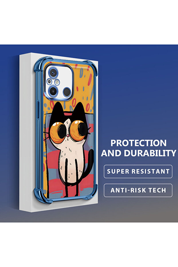 حافظة حماية من السيليكون الشفاف المتوافقة مع هاتف Xiaomi Redmi 12C بأنماط القطط الصغيرة - 1
