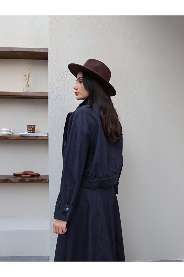 Bomber Denim Ceket - 5