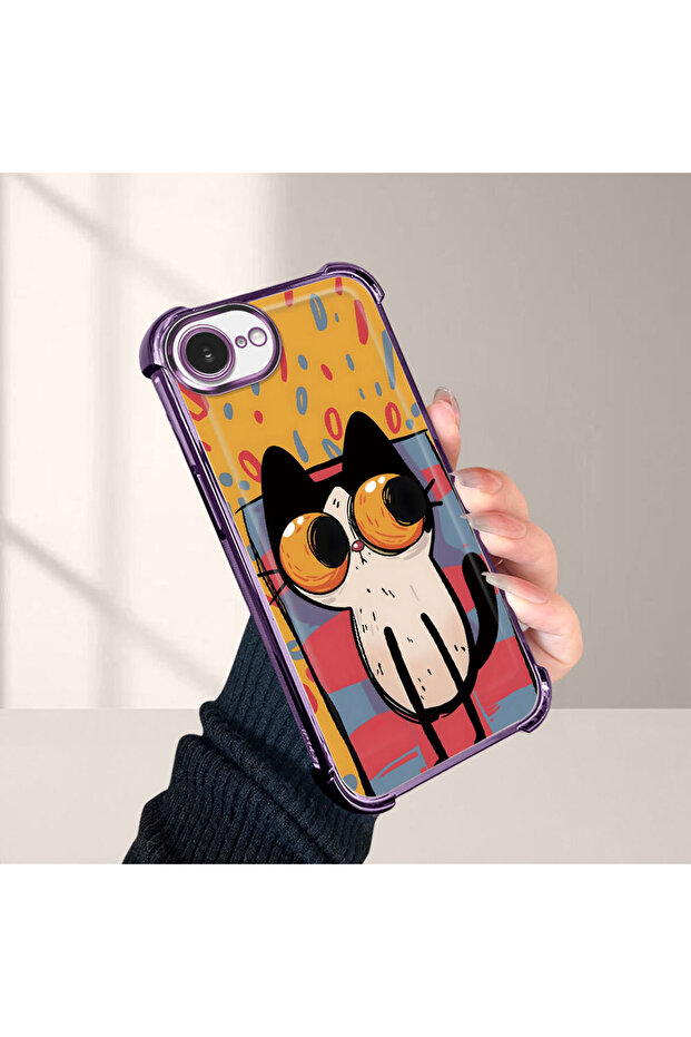 حافظة واقية من السيليكون الشفاف المتوافقة مع هاتف iPhone 16e بأنماط القطط الصغيرة - 4