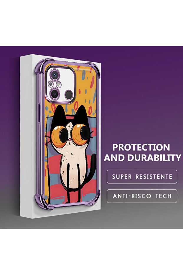حافظة حماية من السيليكون الشفاف المتوافقة مع هاتف Xiaomi Redmi 12C بأنماط القطط الصغيرة - 1