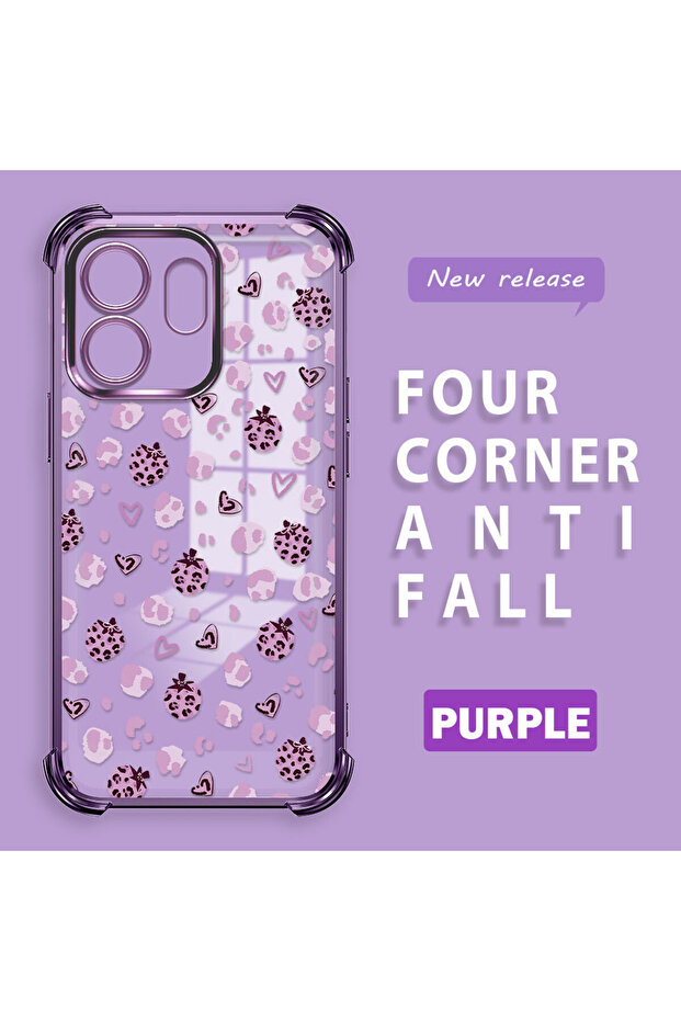 حافظة حماية من السيليكون الشفاف المتوافقة مع Infinix Smart 9 بأنماط الفراولة - 1