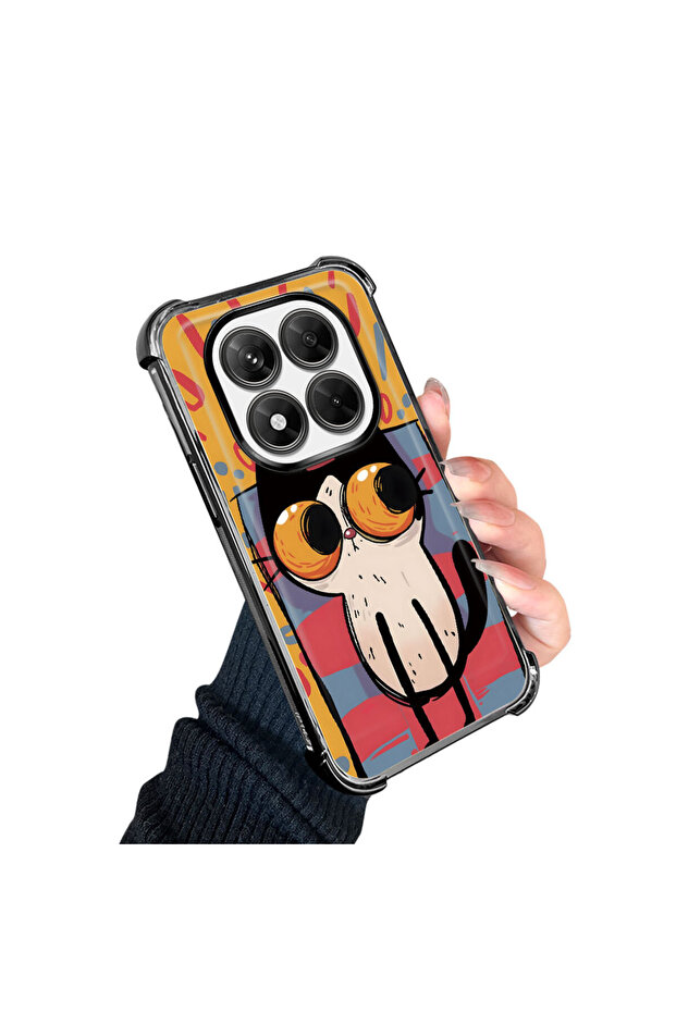 حافظة حماية من السيليكون الشفاف المتوافقة مع هاتف Xiaomi Redmi Note 14 Pro 4G بأنماط القطط الصغيرة - 3