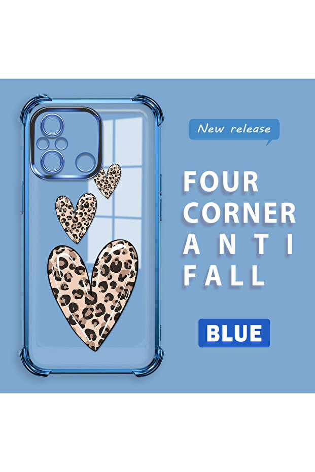 حافظة حماية من السيليكون الشفاف المتوافقة مع هاتف Xiaomi Redmi 12C، بأنماط الفهد - 2