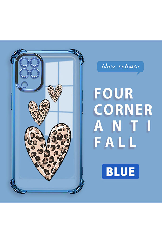 حافظة حماية من السيليكون الشفاف المتوافقة مع هاتف Samsung Galaxy A12/M12 بأنماط الفهد - 2