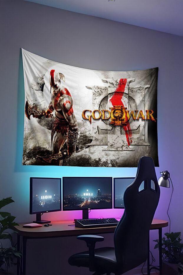 Gamer Wall Cloth, Playstation Xbox – Gaming Themed, High-Quality Fabric, Tapestry Wall Carpet