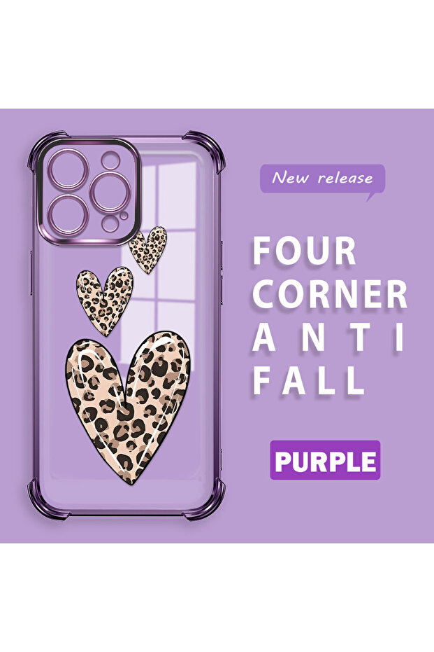 حافظة واقية من السيليكون الشفاف المتوافقة مع هاتف iPhone 15 Pro Max بأنماط الفهد - 3